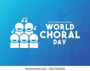 World Choral Day. Every second sunday of december. Gradient background. Eps 10.