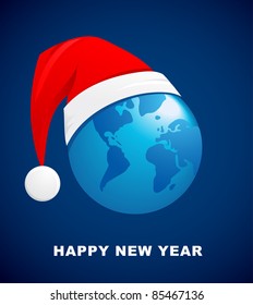 world Christmas ball, vector background