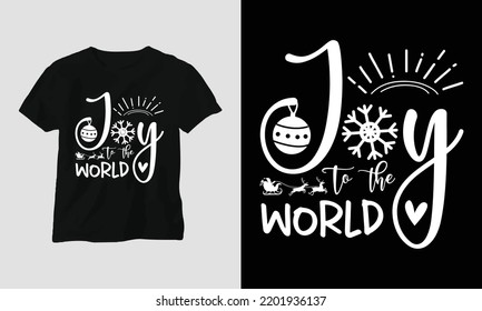 the world - Christmas Day Special T-shirt Design vector. Best use for T-Shirt, mag, sticker, wall mat, etc.