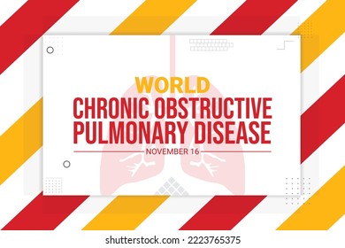 World Chronic Obstructive Pulmonary Disease background with replaceable design and text. World COPD backdrop design