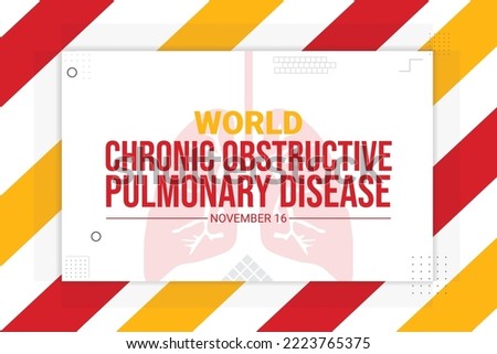World Chronic Obstructive Pulmonary Disease background with replaceable design and text. World COPD backdrop design