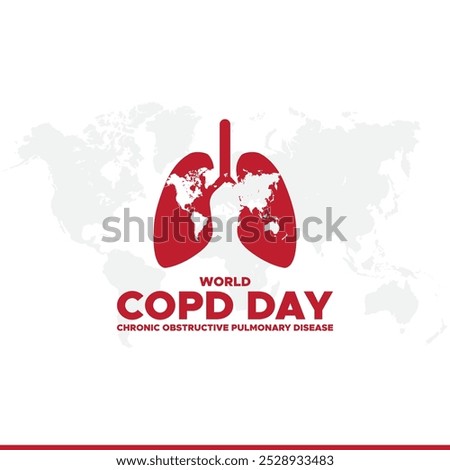World Chronic Obstructive Pulmonary Disease Day or World COPD Day, greeting card, vector graphic, banner template.