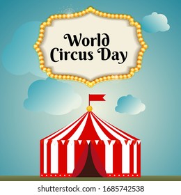 World Circus Day Background Vector Illustration EPS10