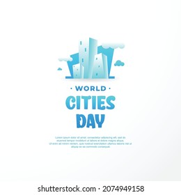 Fondo De Diseño Del Día Mundial De Las Ciudades Para El Momento De Saludo