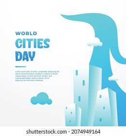World Cities Day Design Background For Greeting Moment