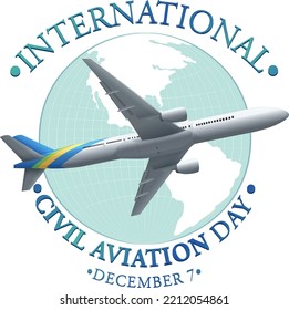 World Civil Aviation Day Banner Design illustration