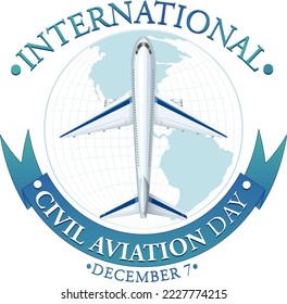 World Civil Aviation Day Banner Design illustration
