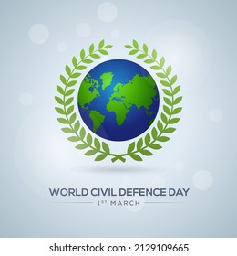 World Civil. Defence Day, Greeting Vector Illustration