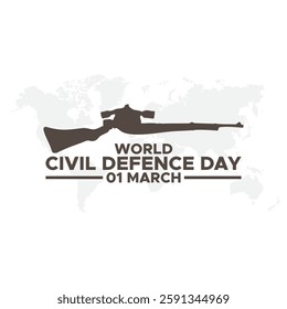 World Civil Defence Day, greeting vector illustration, World Civil Defence Day, observed on March 1st, highlights the importance of civil protection