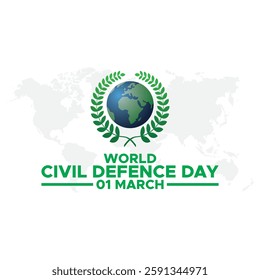 World Civil Defence Day, greeting vector illustration, World Civil Defence Day, observed on March 1st, highlights the importance of civil protection