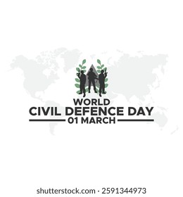 World Civil Defence Day, greeting vector illustration, World Civil Defence Day, observed on March 1st, highlights the importance of civil protection