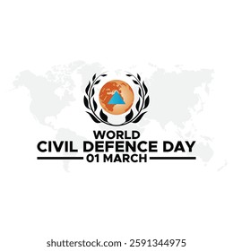 World Civil Defence Day, greeting vector illustration, World Civil Defence Day, observed on March 1st, highlights the importance of civil protection