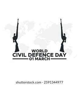 World Civil Defence Day, greeting vector illustration, World Civil Defence Day, observed on March 1st, highlights the importance of civil protection