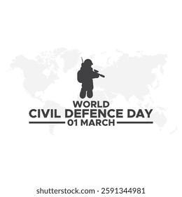 World Civil Defence Day, greeting vector illustration, World Civil Defence Day, observed on March 1st, highlights the importance of civil protection