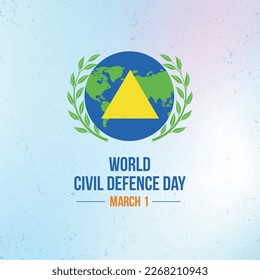 World Civil Defence Day Vector March 1st