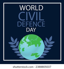 World civil defence day. Vector design for background, Poster, Banner, Advertising, Greeting Card.