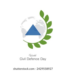 Día Mundial de la Defensa Civil vector, ilustración.