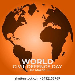 World Civil Defense Day 1 march. Banner, Poster, For Social media Post, For Print and Product Design.