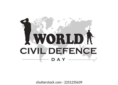 world civil defense day. army, world map. vector designs. suitable for banners, websites, posters, templates, apps, backgrounds and others