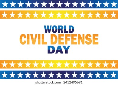 World Civil defense Day Vector Illustration. Suitable for greeting card, poster and banner