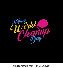 World Clean Day Cute Typography Vector Stock Vector (Royalty Free ...