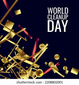 WORLD CLEANUP DAY . Design suitable for greeting card poster and banner