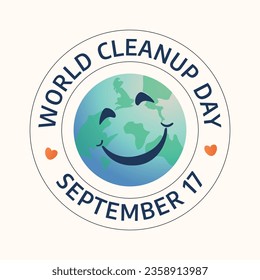 world cleanup day design template good for celebration usage. clean up day vector illustration. globe vector design. vector eps 10.