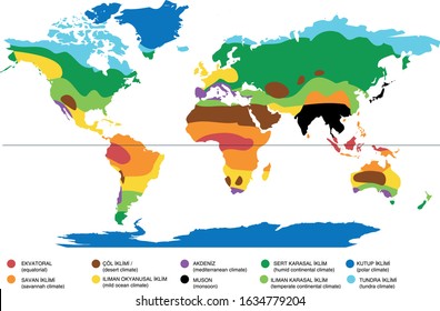 world climate map english turkish