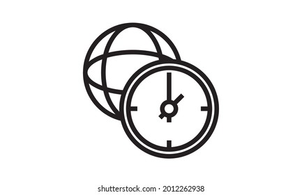 World clock icon. Vector illustration decorative design
