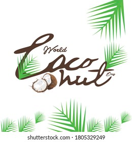 Diseño creativo del Día Mundial del Coco