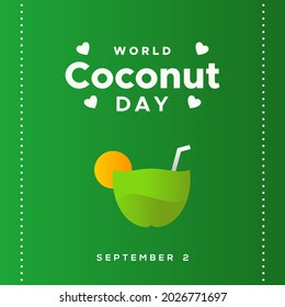World Coconut Day Design Illustration