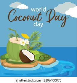 World Coconut Day T Shirt Design