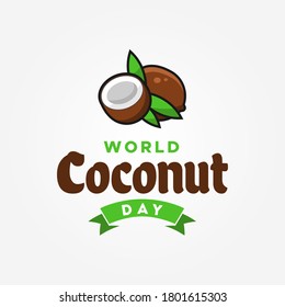World Coconut Day Vector Design Illustration For Celebrate Moment