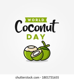 World Coconut Day Vector Design Illustration For Celebrate Moment