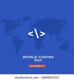Ilustração do folheto do dia da codificação mundial