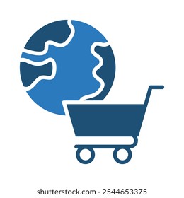 World Commerce icon line vector illustration