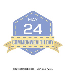 World commonwealth day badge vector