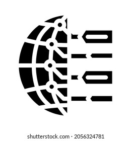 world communication glyph icon vector. world communication sign. isolated contour symbol black illustration