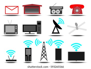 World communication icon background