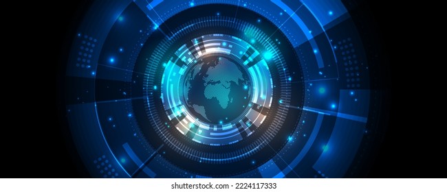 world communication network and technology concept background image