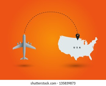 World communication on orange background. Vector illustration.
