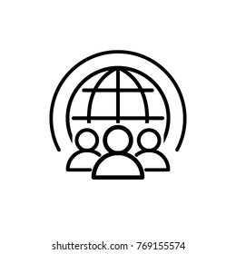 World Community Icon Vector