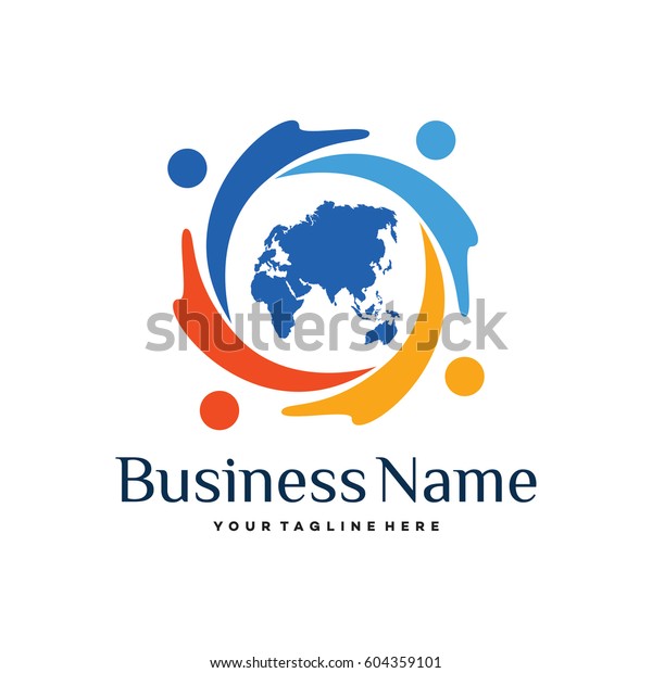 World Community Logo Stock Vector Royalty Free 604359101