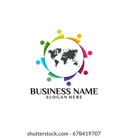 World Community Logo Designs template vector illustration