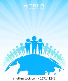 World community - vector illustration