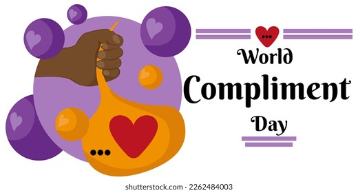 World Compliment Day, Horizontal banner design for theme decoration vector illustration