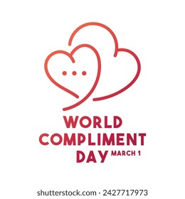 World Compliment Day. March 1. White background. Eps 10.