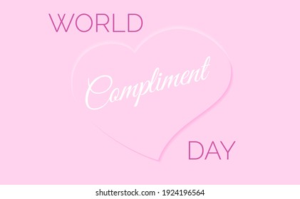 World Compliment Day poster concept. Vector illustration EPS10.