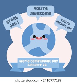 World Compliment Day vector design perfect for the celebration of the holiday.