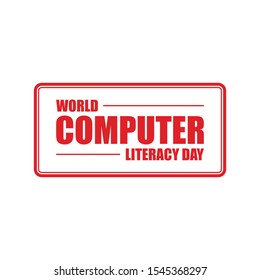 world Computer Literacy Day design vector